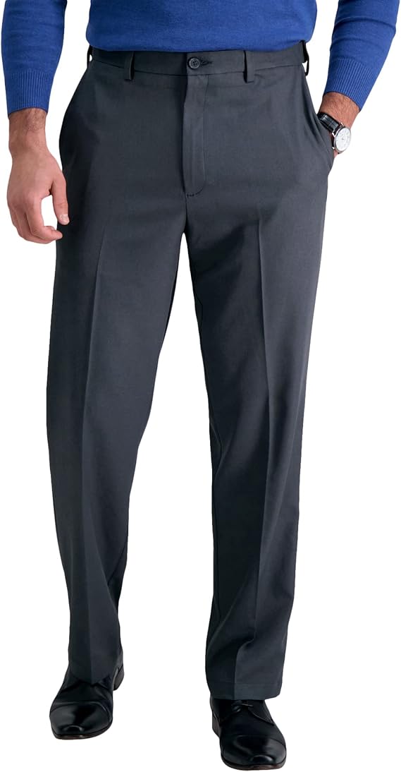 Haggar Men's Cool 18 Pro Classic Fit Flat Front Pant - Regular and Big & Tall Sizes
