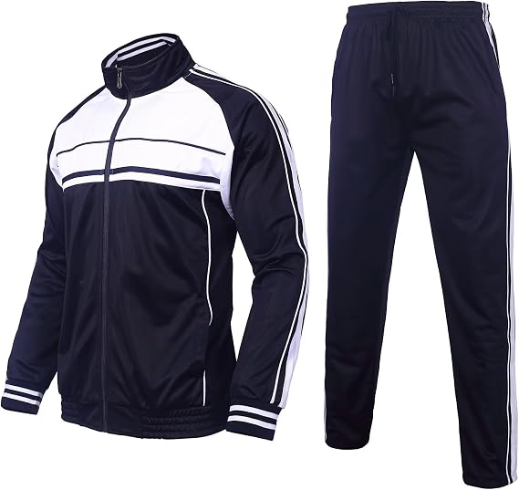 Mens tracksuit set Classic Striped jogger sweat outfit outdoor activewear