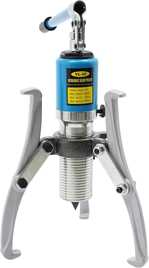 20 Ton Manual Hydraulic Puller Set 3-Jaw/2-Jaw Hydraulic Gear Puller Wheel Bearing Puller Separator Kit for Bearing, Gear, Wheel Removal