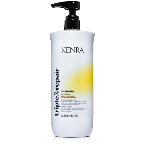 Kenra Triple Repair Shampoo | Targets & Repairs Weak or Broken Bonds | Split Ends | Damaged Hair | Bond Builder | Sulfate-Free