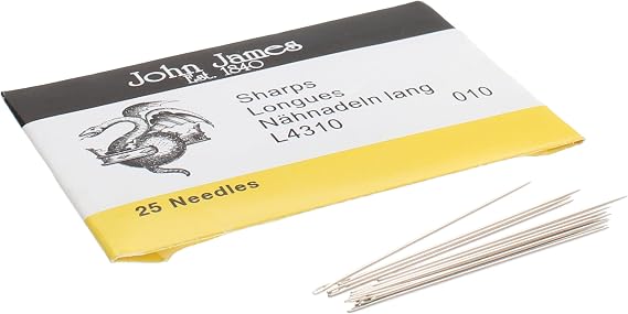 John James Sharp Beading Needles -Size 10, 25 Pack