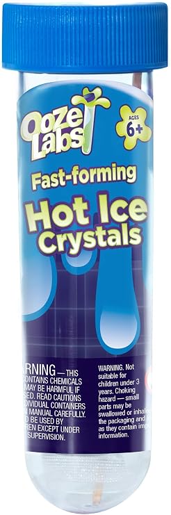 Thames & Kosmos Ooze Labs Hot Ice Crystals Fun, Simple Science Experiment | Instantly Forming Crystals! | Great Party Favor, Stocking Stuffer, Easter Basket Goodie | Safe, Fast, Educational Activity