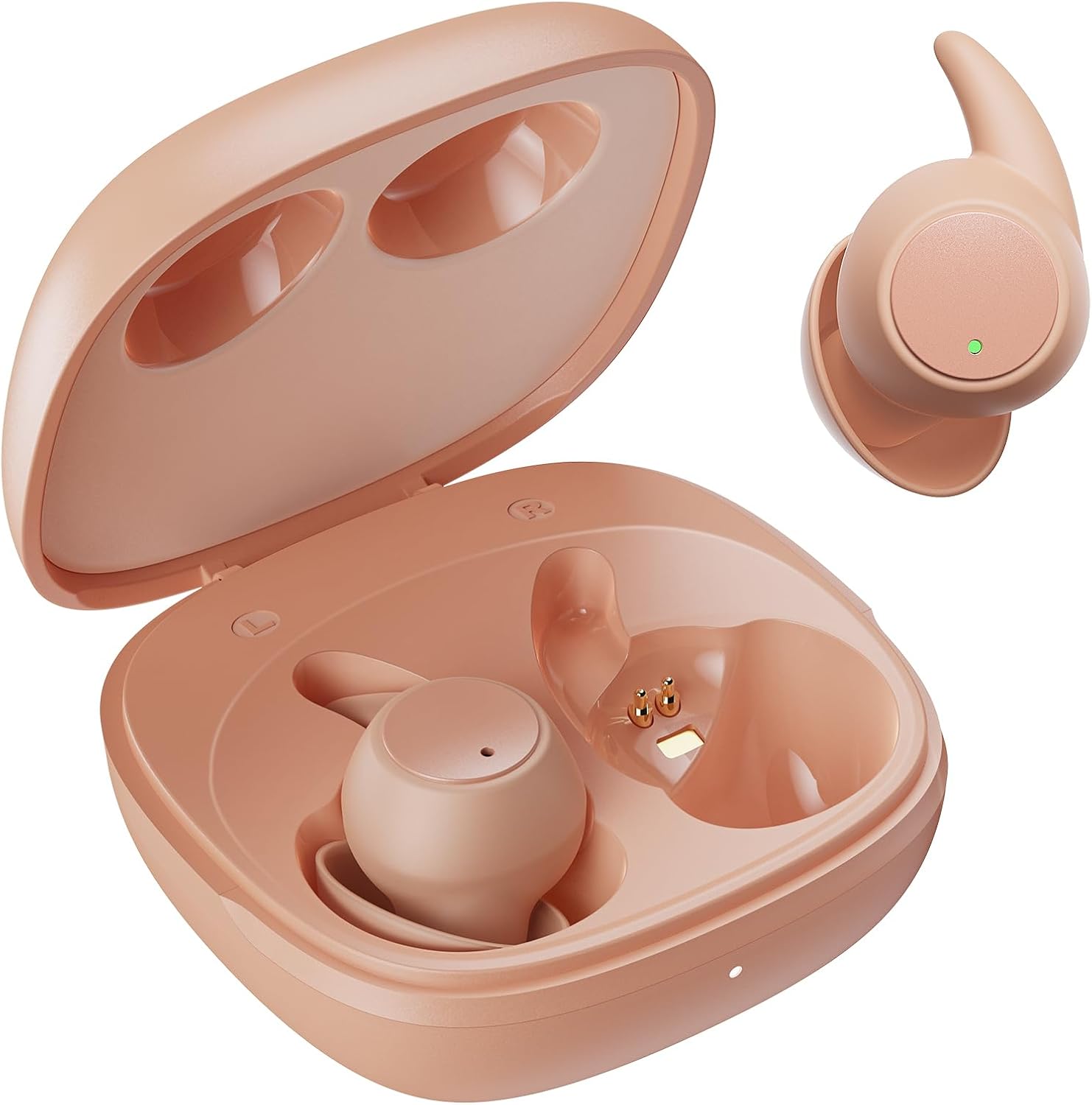 MUSICOZY Bluetooth 5.3 Sleep Earbuds, Wireless Sleep Headphones, Light-Weight Ear Buds for Sleeping, Silicone Ear Plugs for Snoring Blocking, Music Sleep Earplugs for Sleep Work Focus Travel