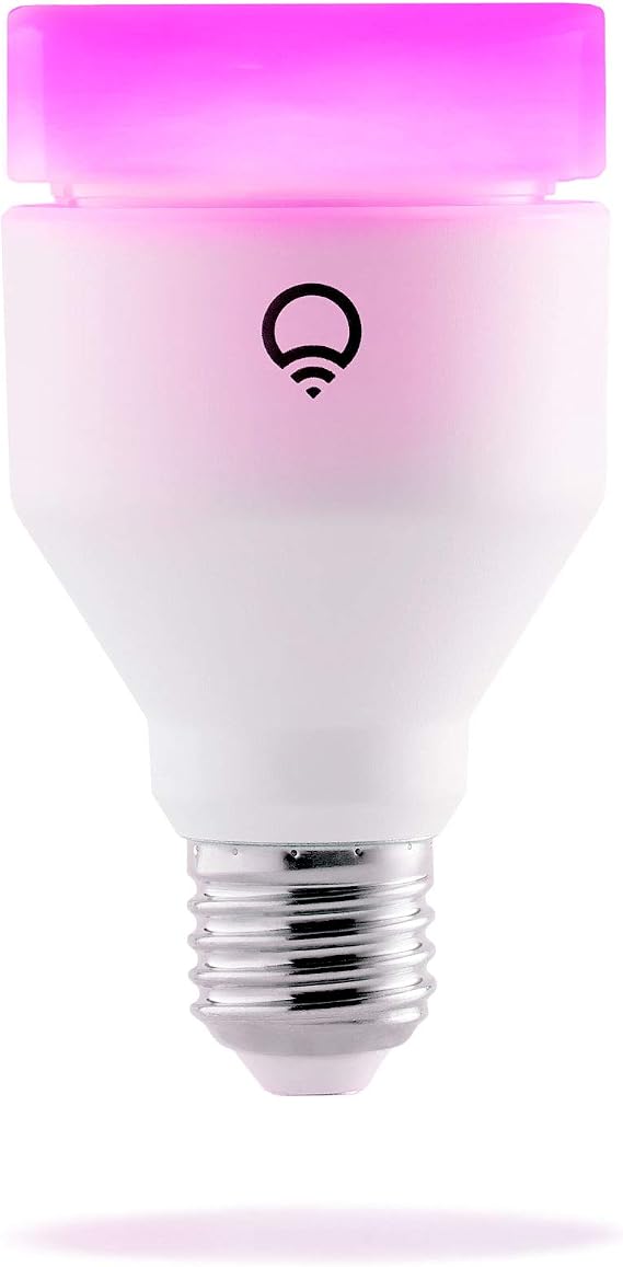 LIFX Wi-Fi Smart LED Bulb, Adjustable, Multicolor, Dimmable, Required, Hub, Compatible with Alexa LHA19E26UC10