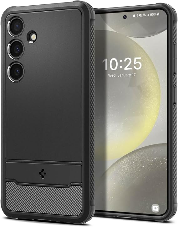 Spigen for Galaxy S24 Case, Rugged Armor [Military-Grade Protection] - Matte Black