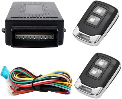 Car Alarm System Universal Car Remote Central Locking Kit Keyless Entry Security System with 2 Fobs