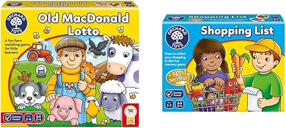 Orchard Toys Old Macdonald Lotto Game & Shopping List Game