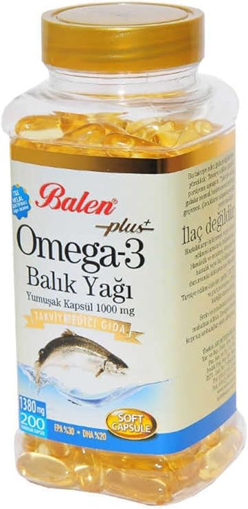BALEN OMEGA 3 BALIK YAĞI YUMUŞAK KAPSÜL PLUS 1380MG*200 1 Paket(1 x 1000 g)