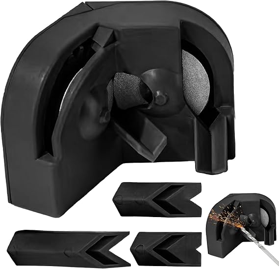 Drill Bit Sharpener,Black Drill Bit Sharpener For All Bits,Drill Sharpener With Precision Guide Grooves,Multipurpose Drill Bit Sharpener Universal Tool For Hss,Masonry And Carbide Bits (5/64"5/8")