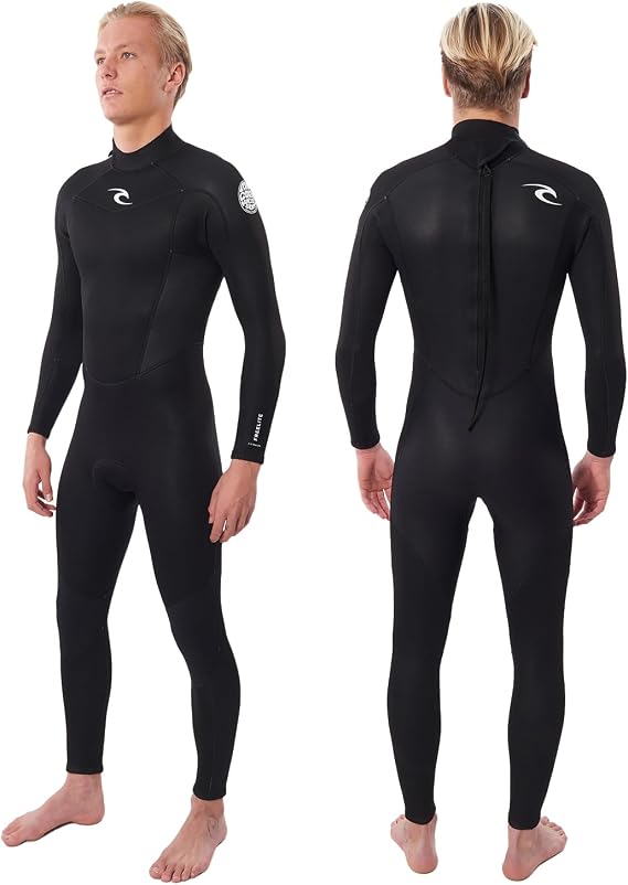 RIP CURL Mens Freelite 3/2mm Back Zip Wetsuit - Black
