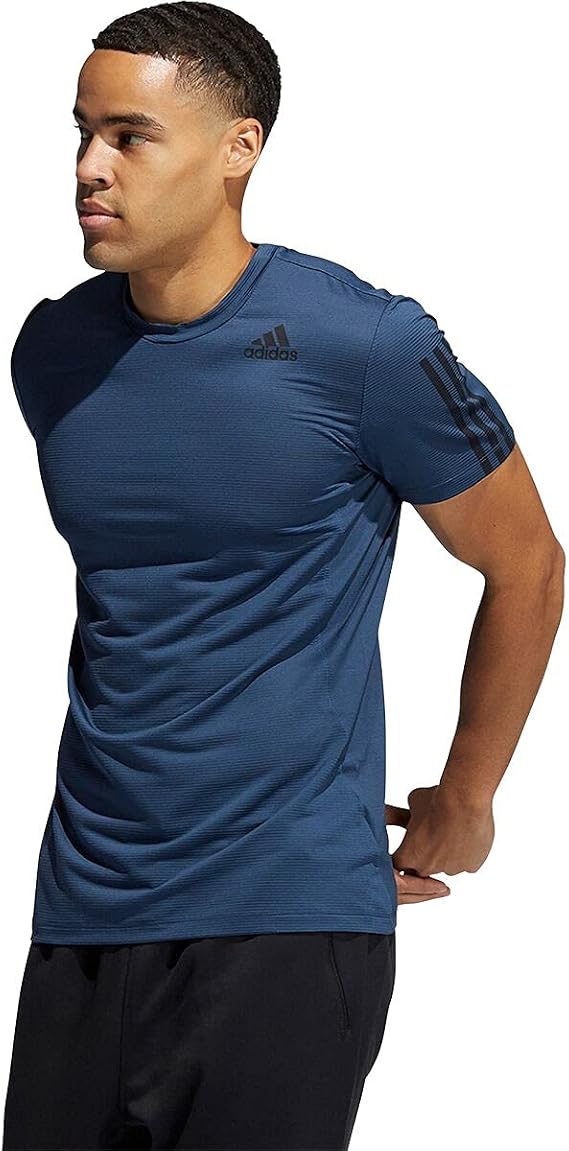 Adidas Mens Primeblue Designed 2 Move 3-Stripes Tee