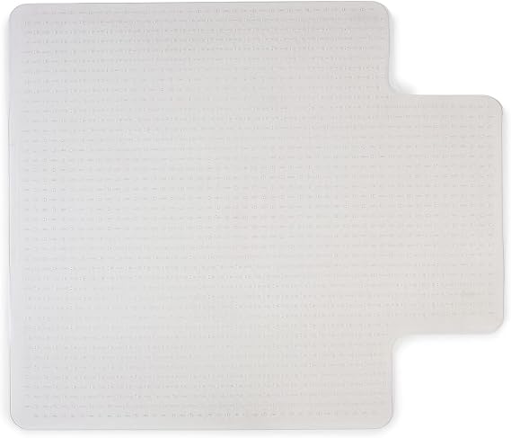 Staples Office Chair Mat, Clear, 45x53 Inch, Medium-Pile Carpet, with Lip