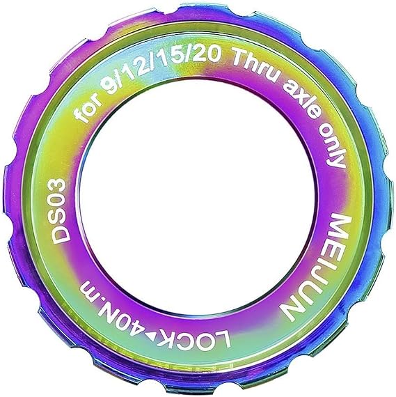 Secure Center Lock Disc Lockring Cover for Mountain Bikes with 6 Bolt Brakes (Colorful)