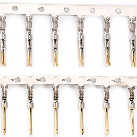200PCS D-Sub Male Female Crimp Pins, 2mm Pitch Gold Plated DB Crimping Pin for DB9, DB15, DB25, DB37, DB50 Type Connector (M/F)