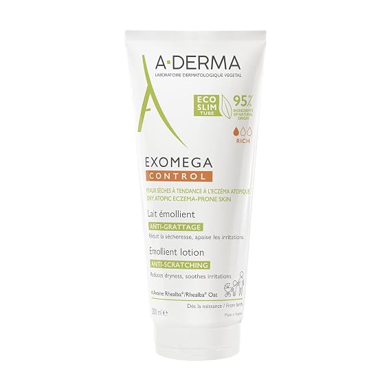 A-DERMA Exomega Control Anti-Itch - Emollient Lotion - Tube 200 ml | Body & Face - Soothes Itching, Nourishes - Dry Skin with Atopic Tendency - Babies, Children & Adults