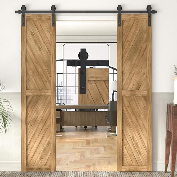 5FT/152CM Double Sliding Door, Door Track System for 2 x 76CM Door