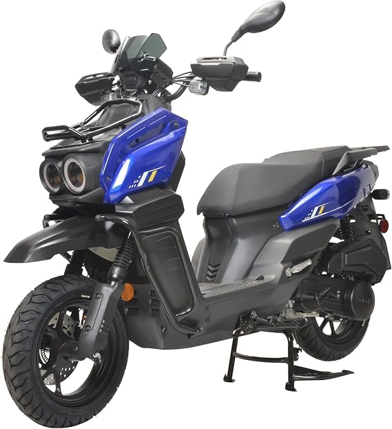 HHH Tank 150 Moped Gas 150cc Scooter 150cc Motorcycle Fully Automatic Adult Bike Street Motorcycle with 12 inch Aluminum Wheels ( White )