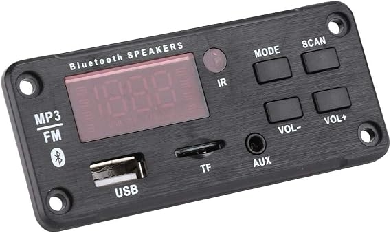 fosa1 Bt 5.0 MP3 Decoder Board, MP3 Car Speaker Bt LosslessDecode Board Module, Support MP3WMAWAVFLACAPE Remote Decoding Board Module