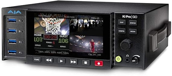 AJA Ki Pro GO Portable Multi-Channel HD H.264 USB 3.0 Recorder and Player