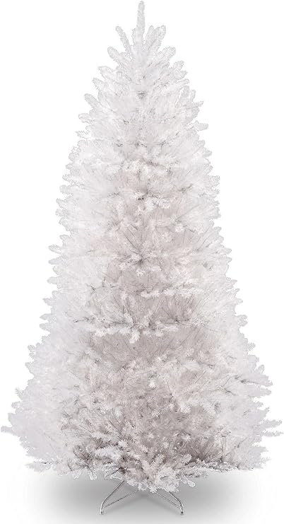 National Tree Company Artificial Full Christmas Tree, White, Dunhill Fir, Includes Stand, 6.5 Feet