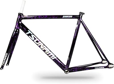 700C Fixed Gear Bike Frameset 49CM 52CM 55CM 58CM Aluminum Alloy Bike Frame C Brake Racing Track Bike Frame QR 100120mm with Fork