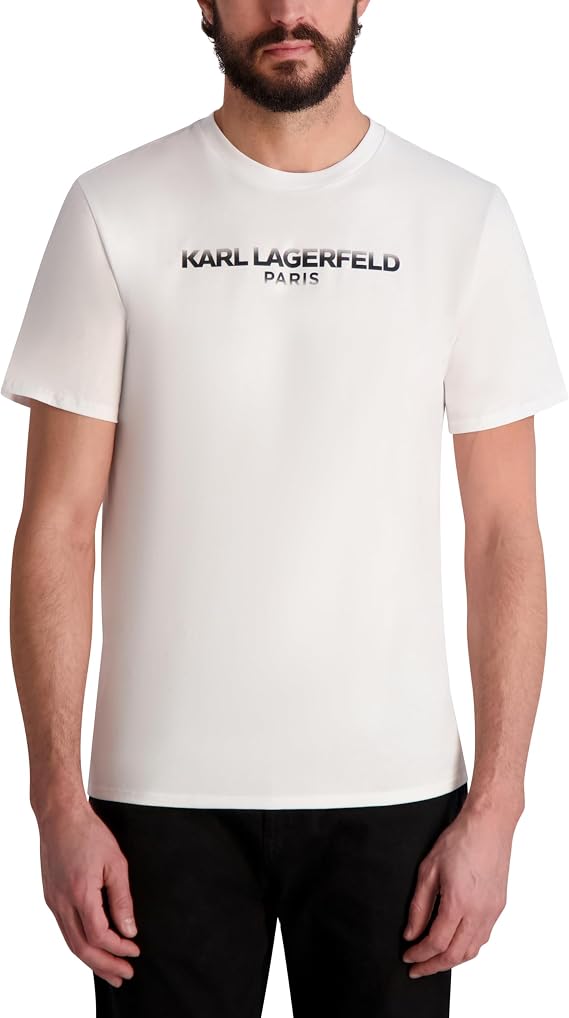 Karl Lagerfeld Men's Short Sleeve Crewneck Karl Logo T-Shirt