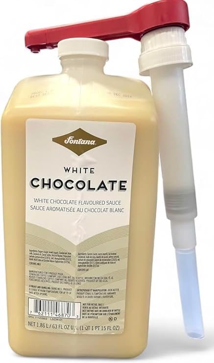 Fontana White Chocolate Mocha Sauce, 63 fl oz - with Dispensing Pump