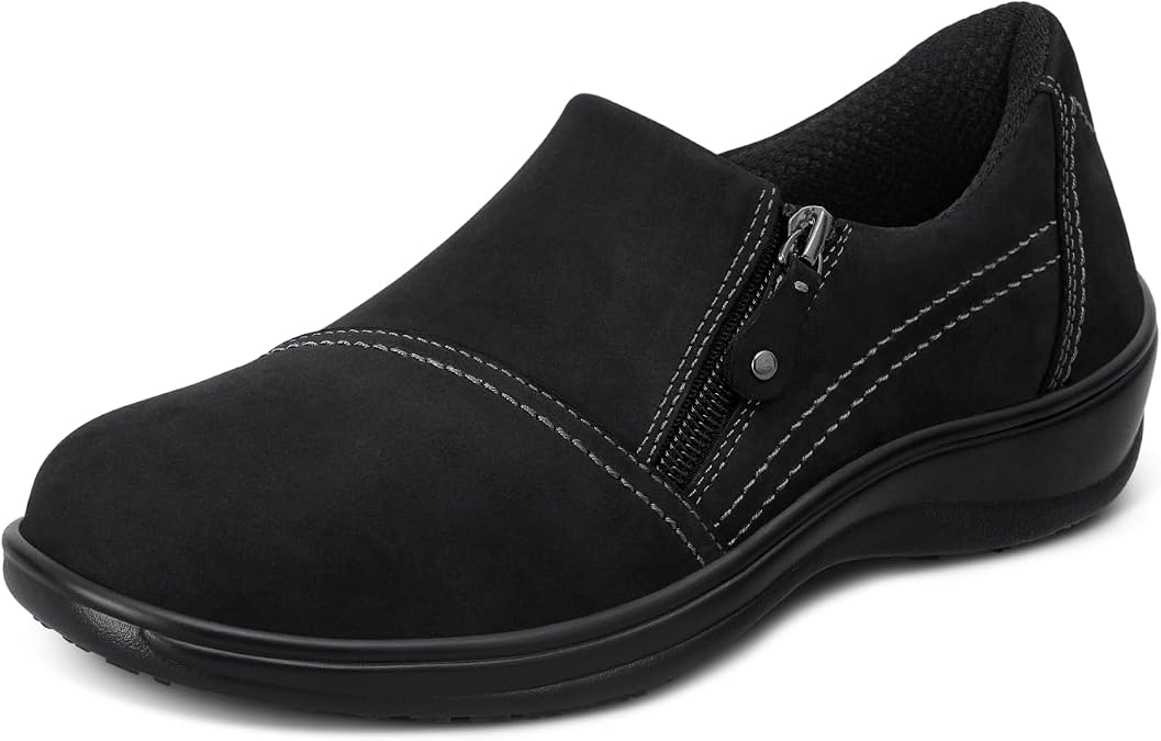 Orthofeet Jade Orthopedic Women Leather Casual Shoes