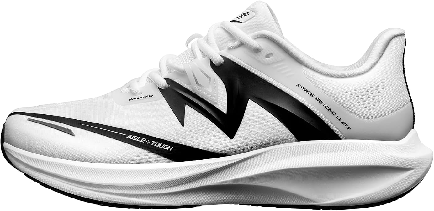 Carbon Plate Running Shoes for Men, Air Cushion Lightweight Road Running Sneakers, Breathable Marathon Training Athletic Shoes