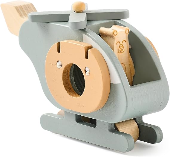 EERKEOD Wooden Airplane for Toddlers - Air Transport Vehicles Play Set, Montessori Push Toy for Babies, Children Birthday Gift