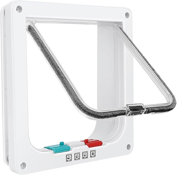 Lessmon Cat Door Flap For Interior Exterior Doors, Outer 9.8x9.3x0.78in, L