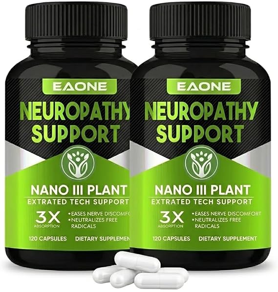 EAONE Nerve Savior for Neuropathy Support, 2 Pack, Neuropathy Supplements for 600mg Alpha Lipoic Acid and Vitamins B, Scientific Nerve Health Supplement for Feet and Hands, Peripheral Comfort Formula