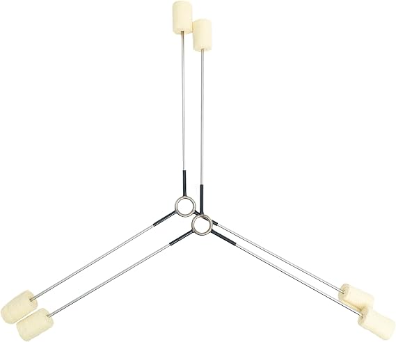 SpinTech Fire Triads - Pair of Premium 14 Inch Triads- 2" Wicks, High-Temp Silicone Grip, Angular Three-Spine Design