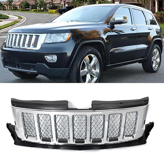 MIC Front Grille Assembly Compatible with 2011-2013 Jeep Grand Cherokee
