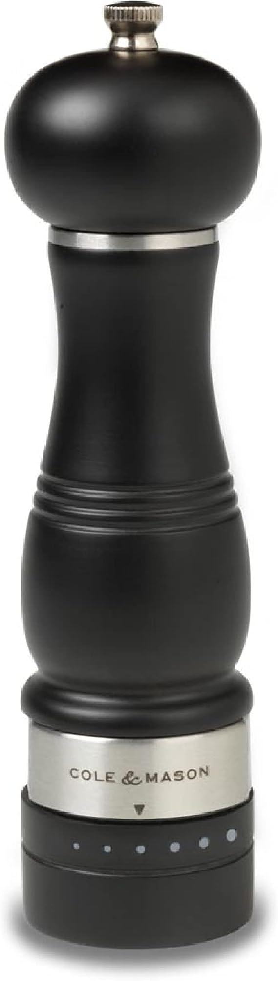 COLE & MASON Ardingly Wood Pepper Grinder - Wooden Mill Includes Gourmet Precision Mechanism and Premium Peppercorns, Dark Brown