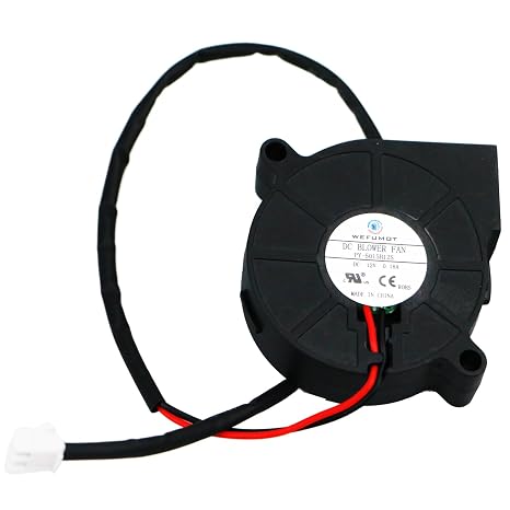 Blower Fan DC 12V 2W DC Cooling Fan 5000 RPM (5015H12S) | DC Brushless Fan 0.18A Length 1.97 Inch Height 1.97 Inch Thichness 0.59 Inch 2.5-2P Pin Circular Frame