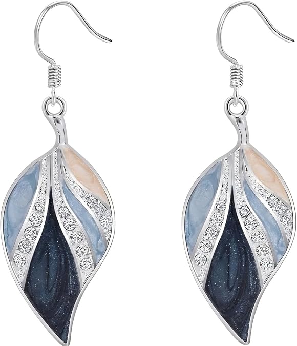 Leaf Dangle Earrings for Women, Boho Tropical Dangling Jewelry, Summer Earring Accessory, Birthday Gift for Her