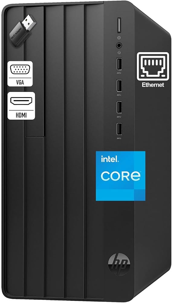 HP 2026 Pro Tower Business Desktop PC | Intel i3 4-Core up to 4.5GHz | 8GB RAM, 256GB SSD | Copilot AI | Windows 11 Home | WiFi Adapter | Ready-to-Work Office Computer with Accessories