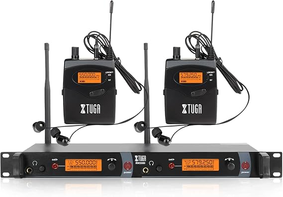 XTUGA RW2080 Wireless in Ear Monitor System 2 Channel Mono Design