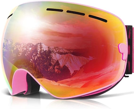 COPOZZ Ski Goggles, G1 OTG Snowboard Snow Goggles | Men women youth. Double-layer anti-fog, UV protection, for snowboarding. Interchangeable lenses, wide fit, durable