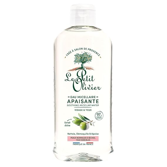 Le Petit Olivier Cleansing Micellar Water - Enriched with Olive Extract - Gently Cleanses Skin - Made with Natural Origin Ingredients - 13.5 oz Cleanser