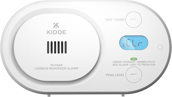 Kidde Carbon Monoxide Detector, 10-Year Battery-Powered, COBDL10