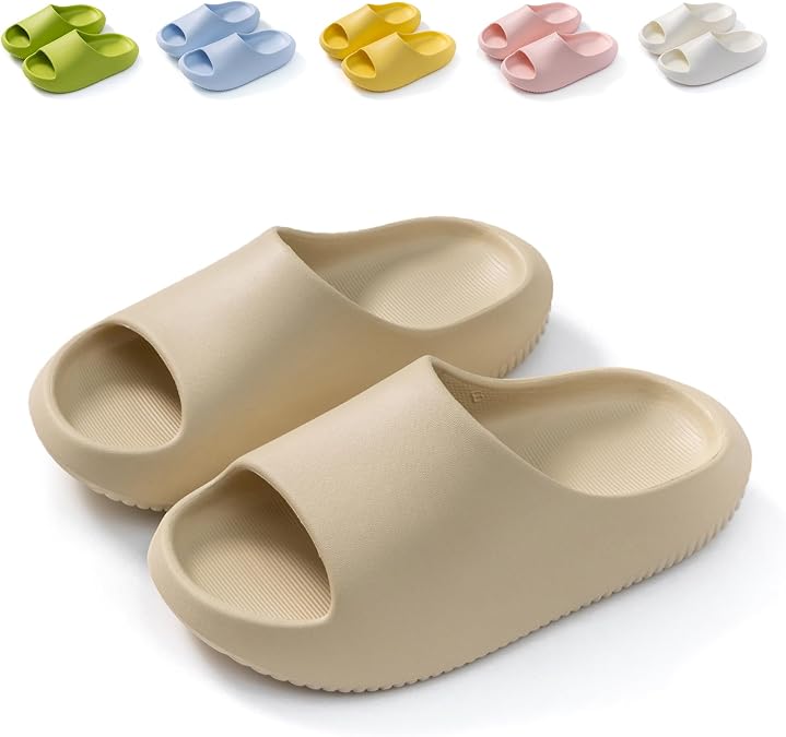 Kids Cloud Sliders Boys Girls Slippers Sandals Comfort Lightweight Slippers Non Slip EVA Shower Beach Pool Sliders