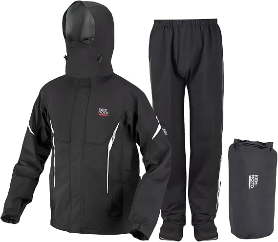KEMIMOTO Motorcycle Rain Suits for Men with Dual Breathable System