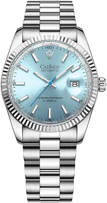 CADISEN Men Automatic Watch Sapphire Luxury Mechanical Wristwatch Stainless Steel Waterproof Watches Casual Homage