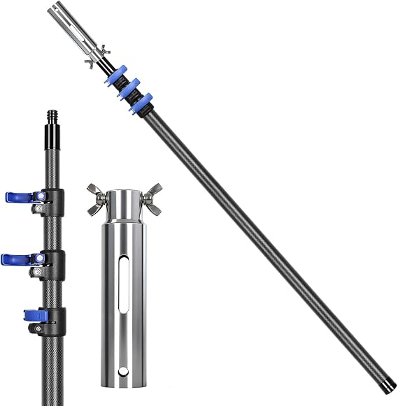 DOBEN 16FT Carbon Fiber Telescopic Pool Pole for Skimmer Net & Brush