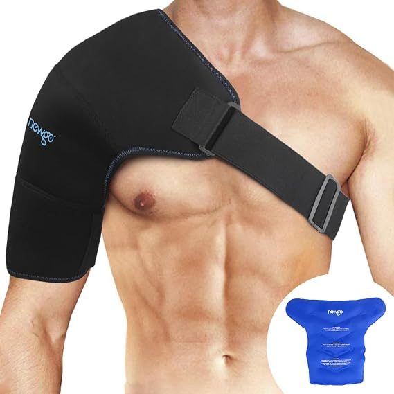 NEWGO Shoulder Ice Pack, Compression for Both Shoulders, FSA Eligible, XL