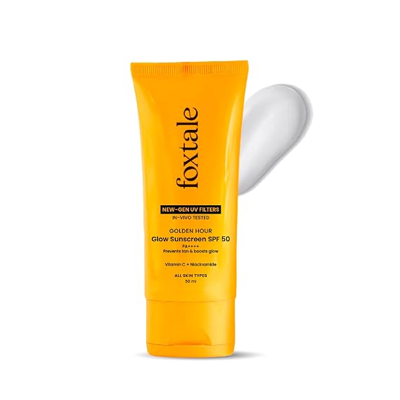 FoxTale Sunscreen SPF 50 PA++++ | Lightweight Formula | UVA & UVB Filters | No White Cast | Non-Greasy | For Men & Women | 50 ml