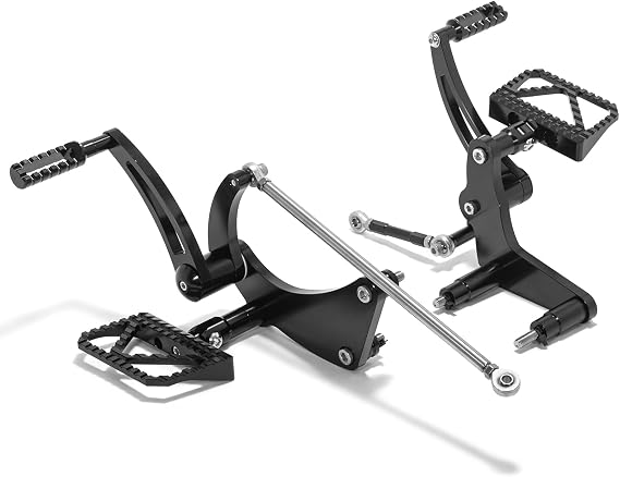 TOFR Forward Controls w/MX Floorboards for Harley 2018-24 Softail | Anodized in Black Foot Controls Compatible with Street Bob FXBB 114 FXBBS Low Rider FXLR 107 FXLRS 117 Softail Standard FXST