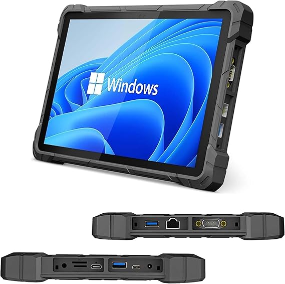 HEIGAOLA Rugged Tablet Win 11 Pro,Celeron Quad-Core 8GB RAM/128 GB ROM Windows Tablet,4G LTE GPS FHD 10.1 INCH Touchscreen HDMI2.0 Tablet PC IP67 Waterproof,16000mAh Battery,BT 5.2 WiFi 5 Ethernet